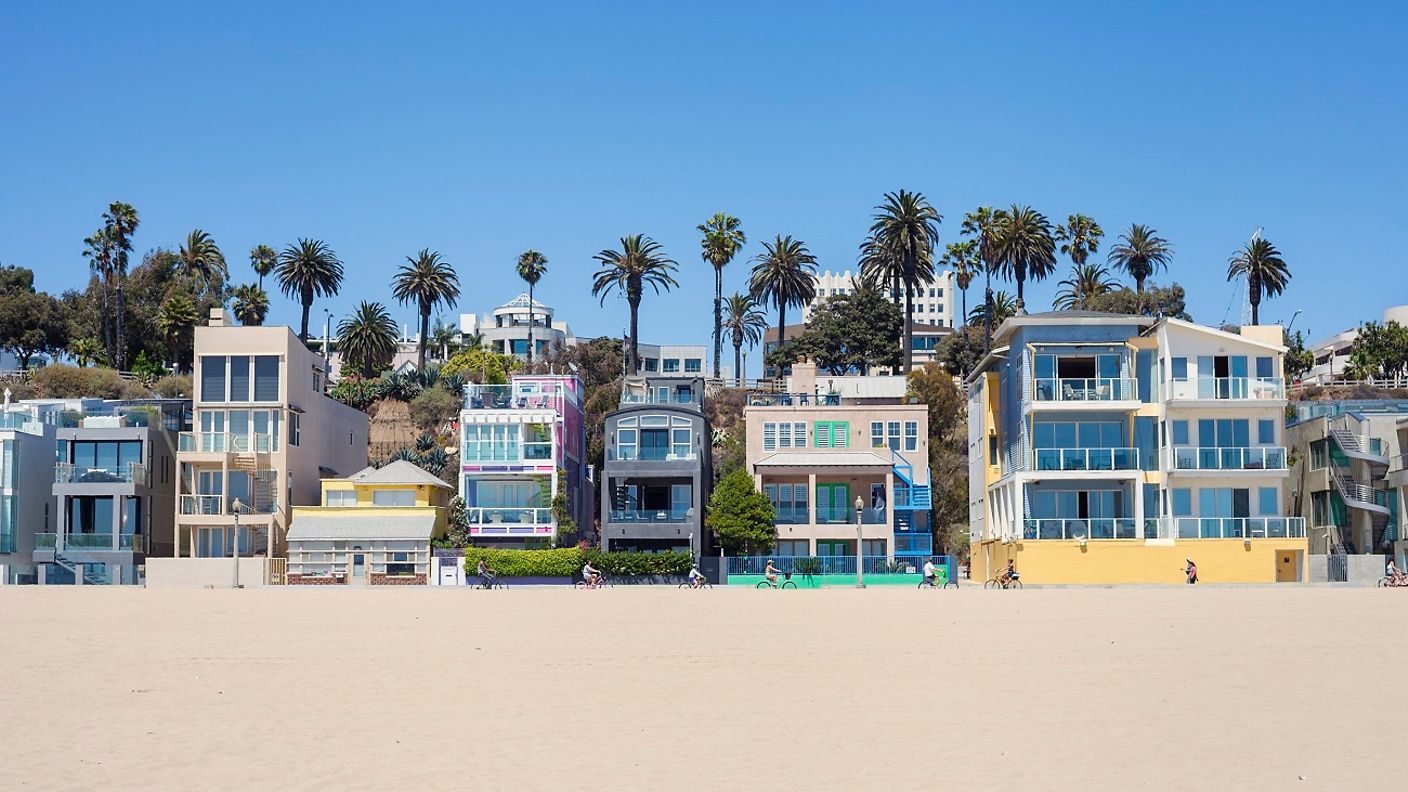 Häuser am Santa Monica Beach