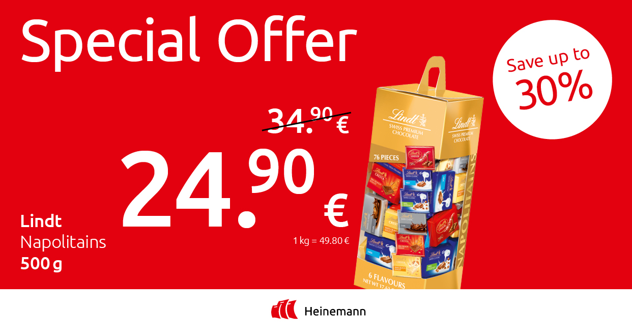 Sonderangebot - Lindt Schokolade bei Heinemann im Online-Shop kaufen