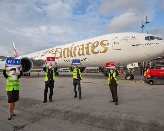 Emirates am Hamburg Airport