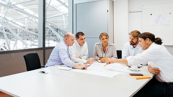 Mitarbeiter im Teammeeting