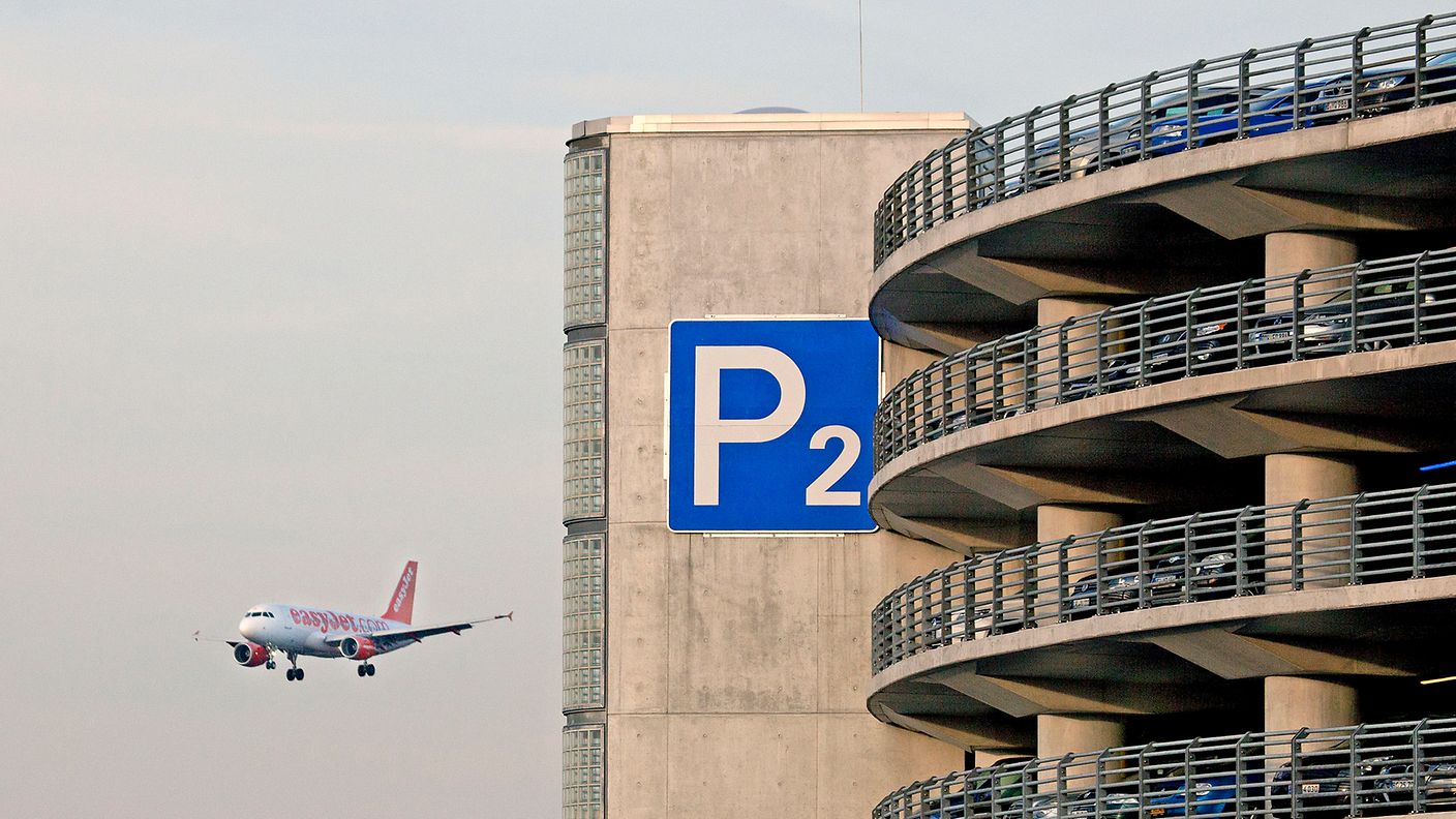 Outside view of Parking Garage P2.