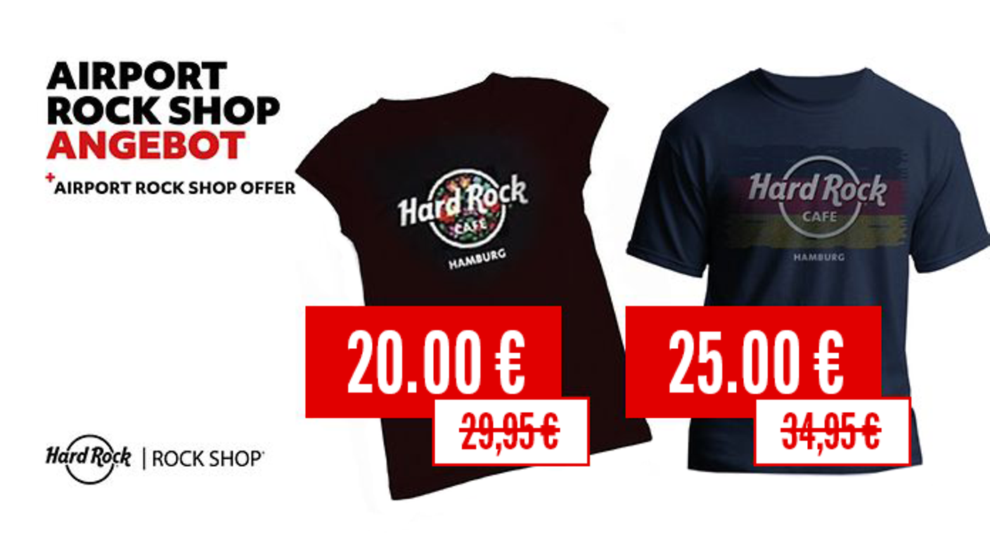 Hard Rock Cafe Hamburg Shop Online Rock Shop by Hard Rock CAFE - Hamburg Airport