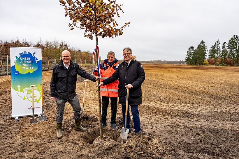 Pressetermin Erweiterung Hamburg Airport Klimawald Kaltenkirchen Spatenstich