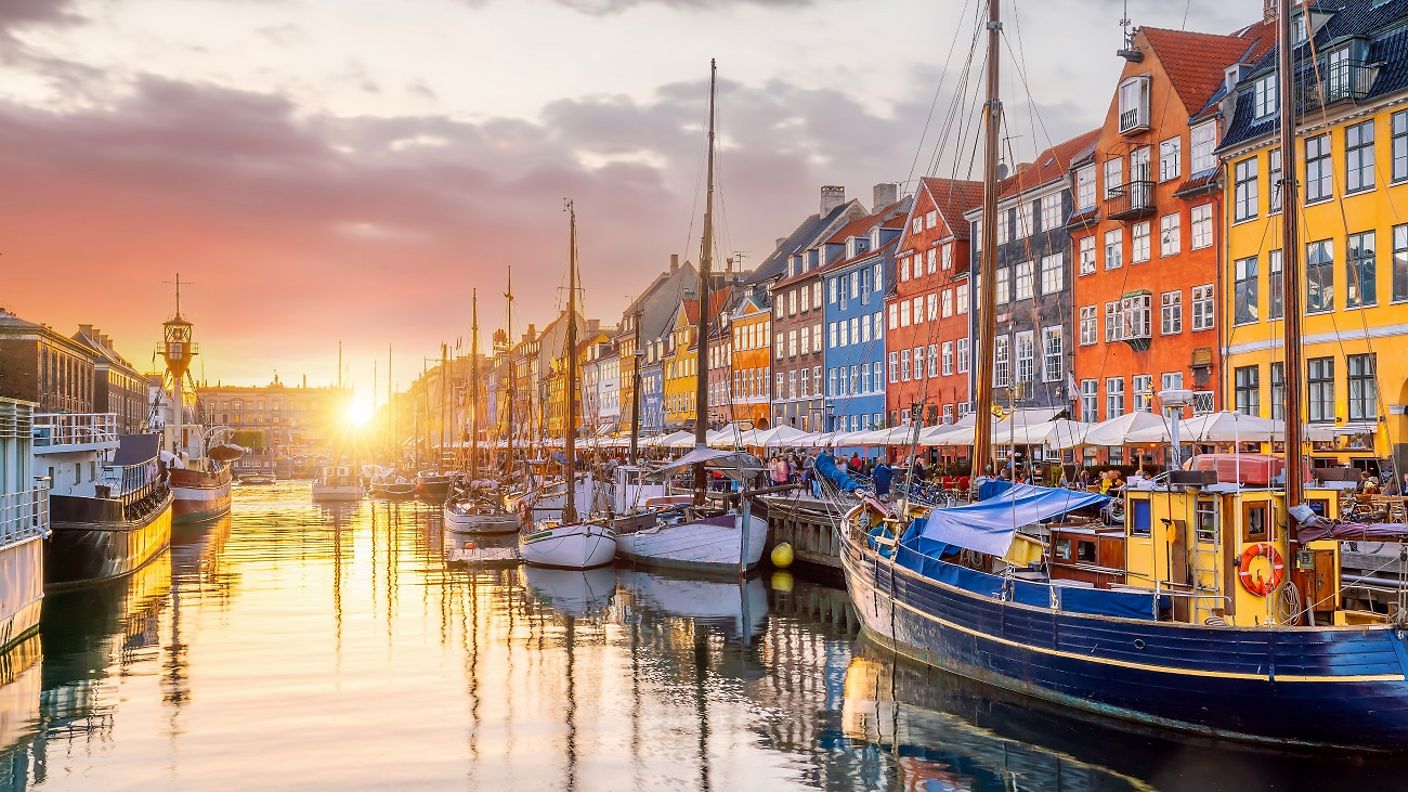 Bunte Häuser am alten Hafen von Nyhavn
