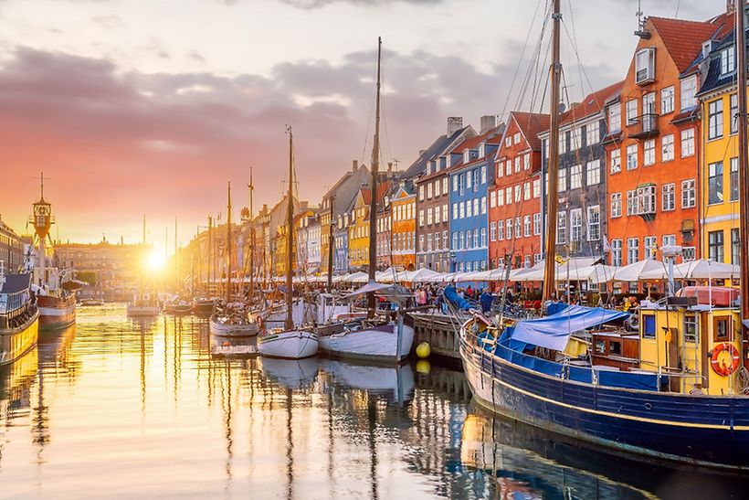 Bunte Häuser am alten Hafen von Nyhavn