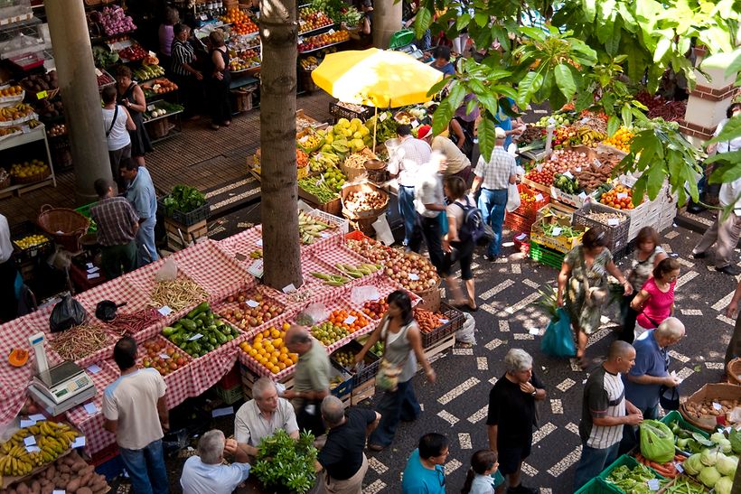 Obstmarkt auf Madeira: der Mercado dos Lavradores