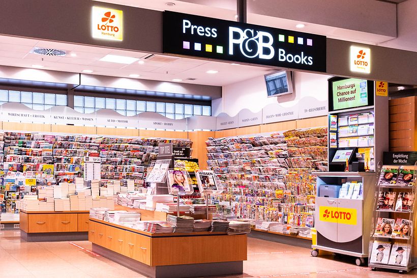 Press & Books in der Plaza bei der SBahn - Shop für Bücher, internationale Presse und Reiseführer sowie Souvenirs