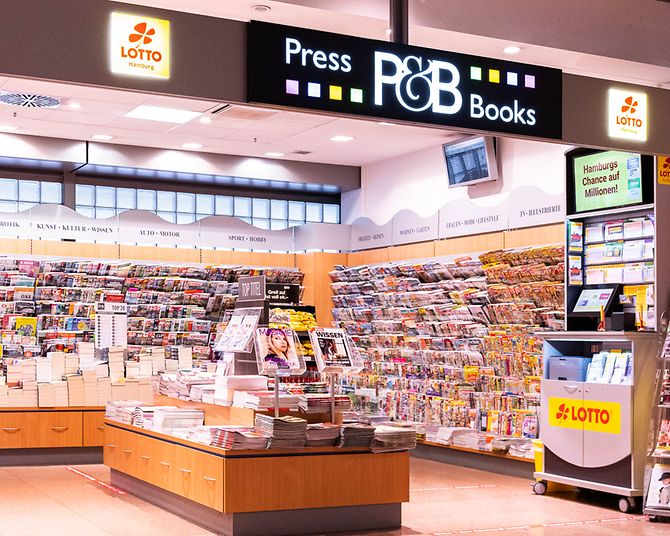 Press & Books in der Plaza bei der SBahn - Shop für Bücher, internationale Presse und Reiseführer sowie Souvenirs