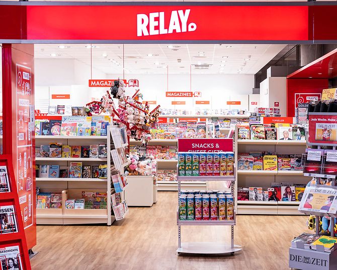 RELAY in der Ankuft Terminal 1 - Shop für Zeitschriften, Comics, Souvenirs und Snacks