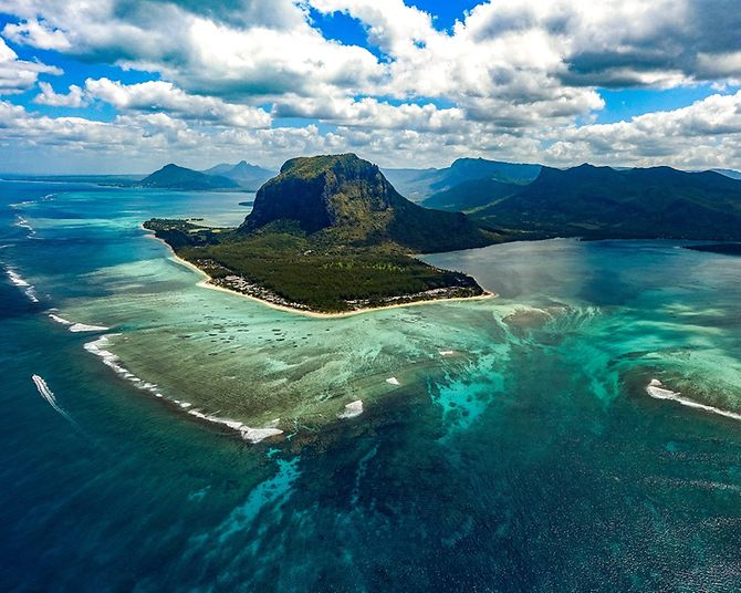 Mauritius aus der Luft