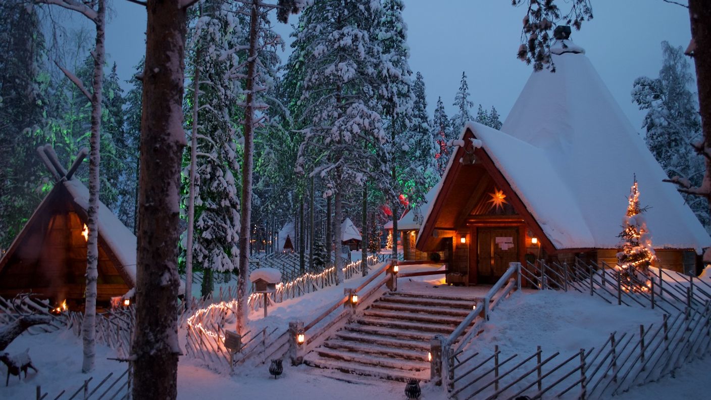 Das Haus des Weihnachtsmanns in Lapplands Hauptstadt Rovaniemi
