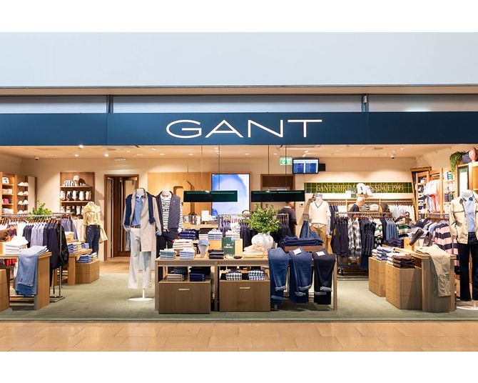 GANT Storefront - zeigt das Sortiment an Bekleidung und Accessoires der Marke