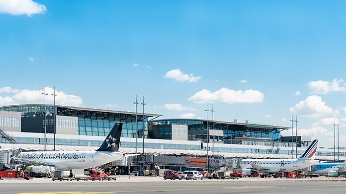 Flugzeuge auf dem Vorfeld: Hamburg Airport