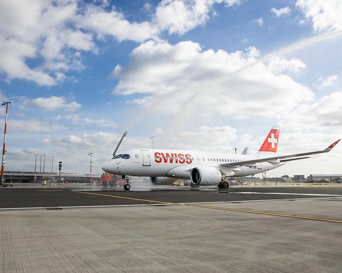 Erstflug Swiss Genf