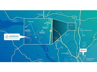 Karte Windpark Heidmoor