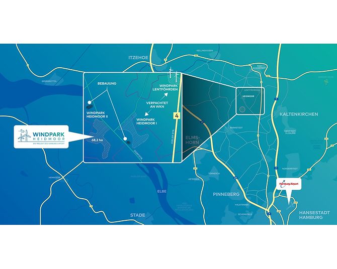 Karte Windpark Heidmoor