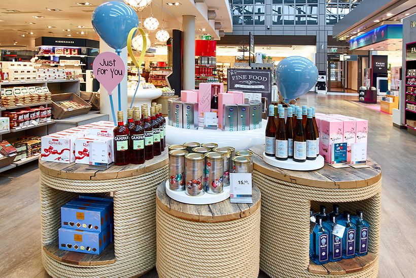Heinemann Duty Free - Shopsortiment, Weine, Spirituosen und Parfüms
