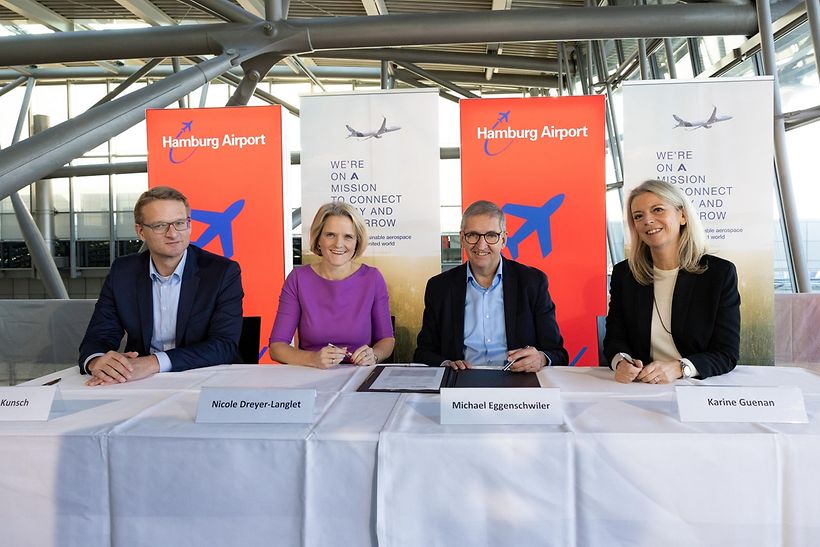 Signing of cooperation agreement between Hamburg Airport and Airbus 