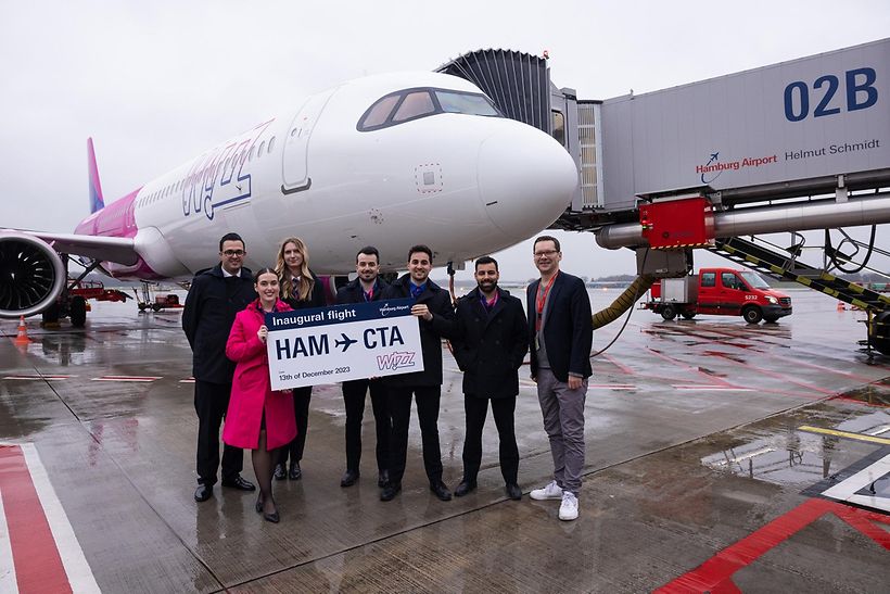 Erstflug Wizz Air von Hamburg nach Catania A321neo