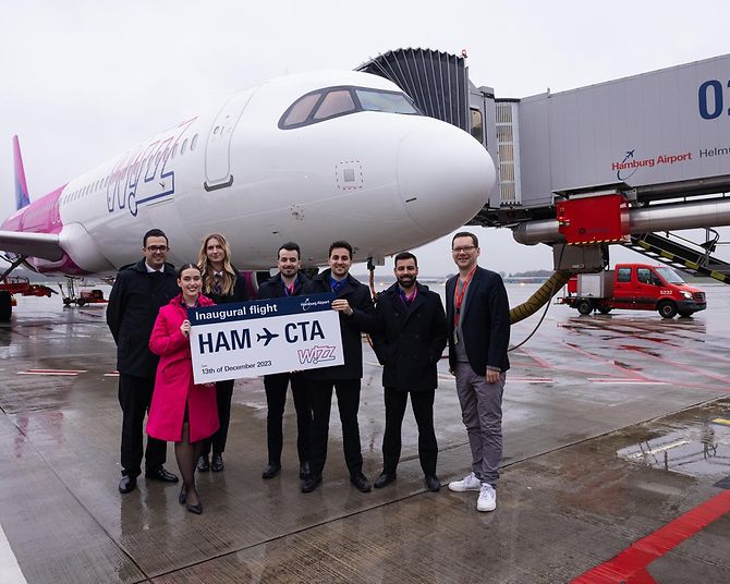 Erstflug Wizz Air von Hamburg nach Catania A321neo