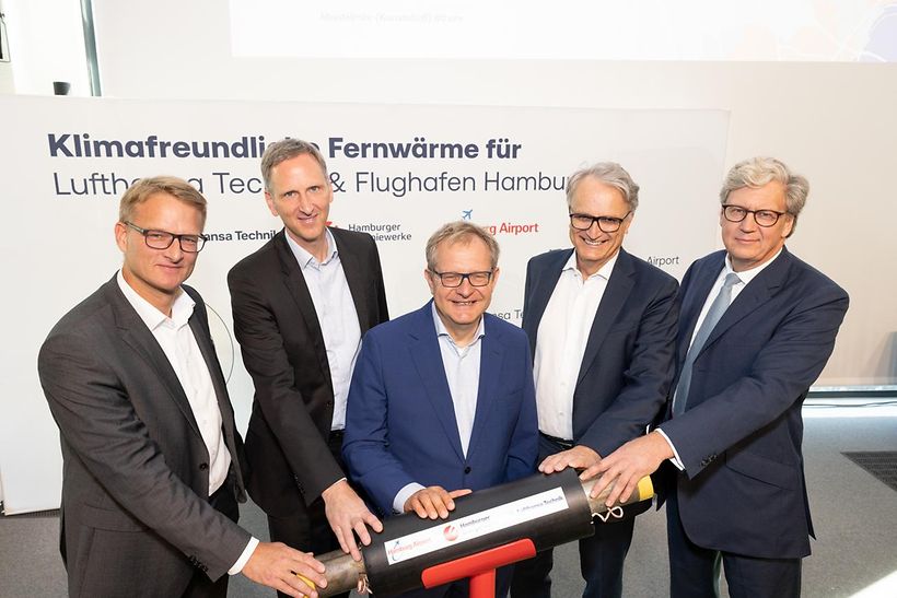 Klimafreundliche Fernwärme für Lufthansa Technik und Flughafen Hamburg. 