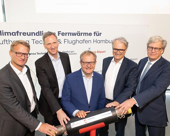 Klimafreundliche Fernwärme für Lufthansa Technik und Flughafen Hamburg. 