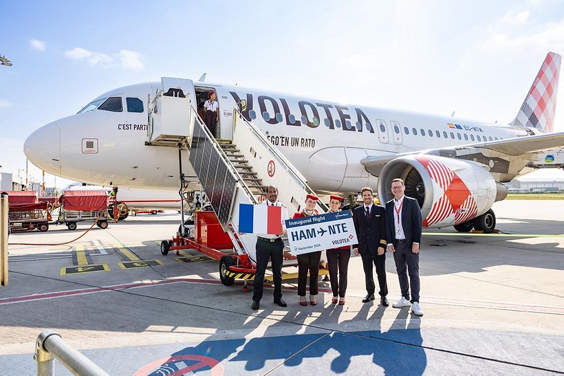 Erstflug Volotea Landung Hamburg Airport