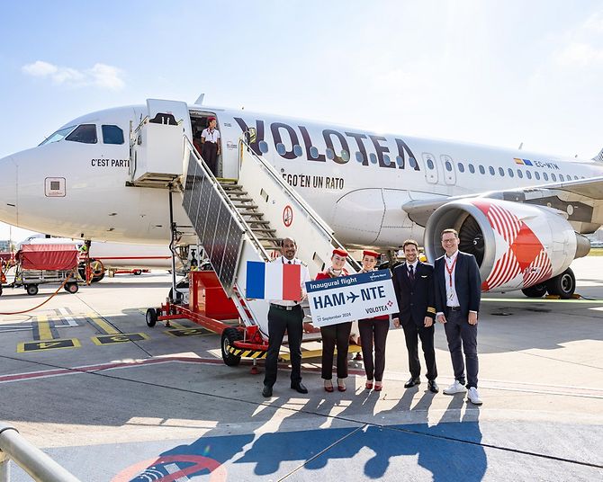 Erstflug Volotea Landung Hamburg Airport