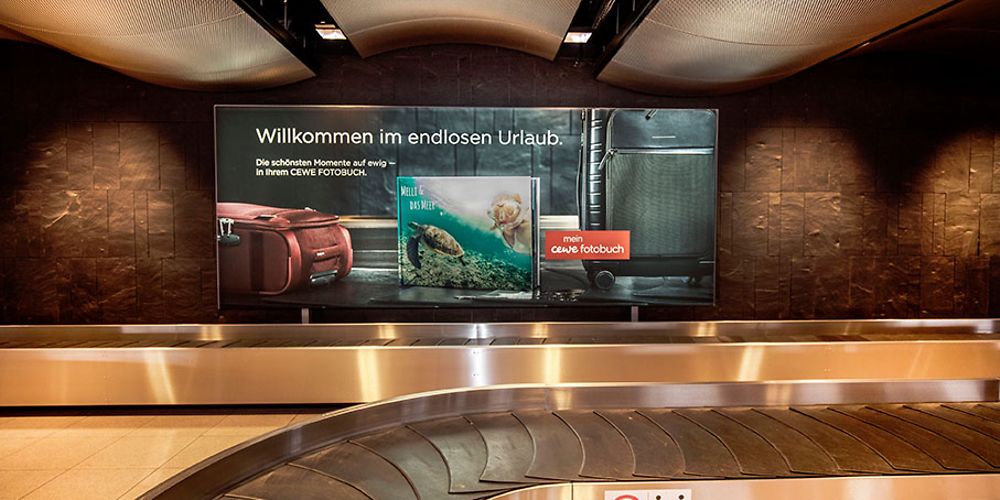 4 XL-Leuchtflächen Baggage Claim​