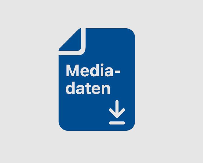 Darstellung eines Logos für die Mediadaten 2025 deutsch