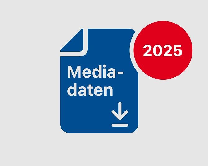 Darstellung eines Logos für die Mediadaten 2025 deutsch