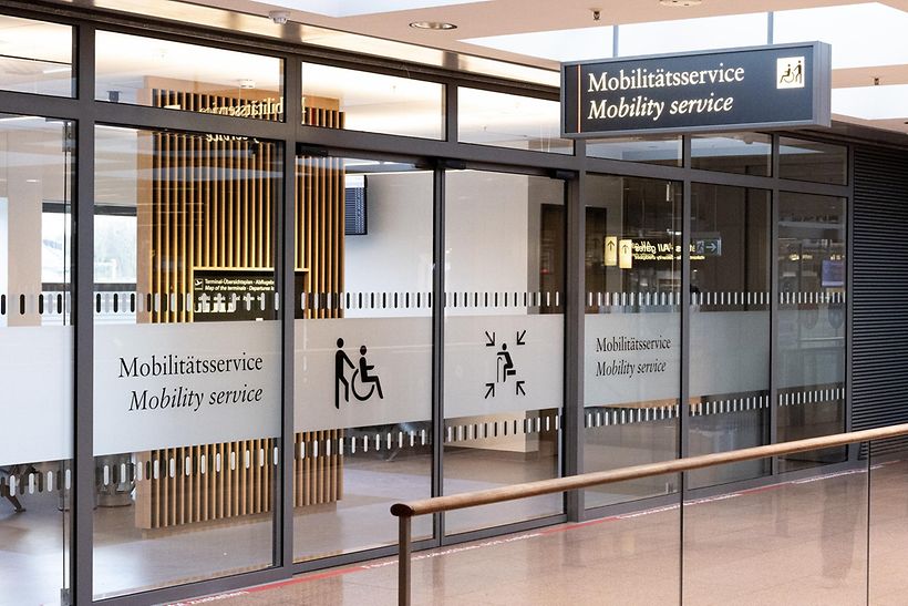 Wartebereich des Mobilitätsservices am Hamburg Airport