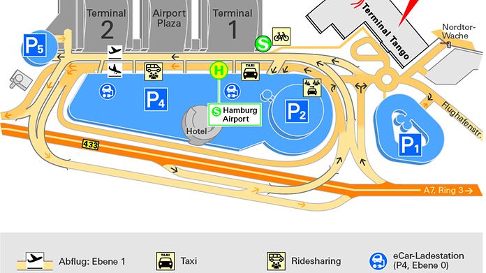 Anfahrt Terminal Tango Hamburg Airport