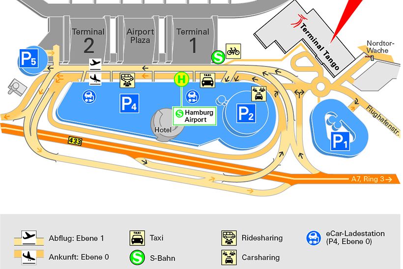 Anfahrt Terminal Tango Hamburg Airport