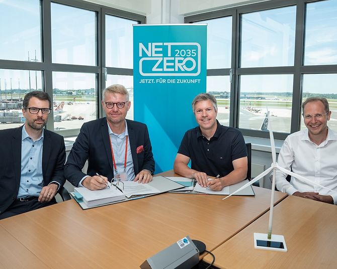 Vertragsunterzeichnung zwischen Hamburg Airport und ENERCON