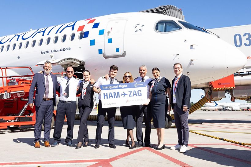 Erstflug von Croatia Airlines nach Zagreb