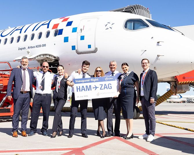 Erstflug von Croatia Airlines nach Zagreb