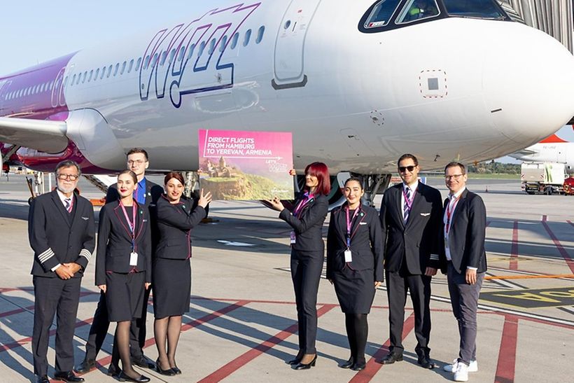 Erstflug von Wizz Air nach Jerewan