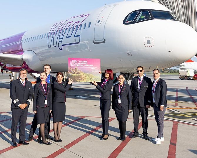 Erstflug von Wizz Air nach Jerewan