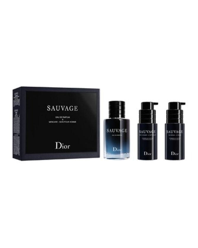 Dior Sauvage für den Herren, Set aus EDP, Cleanser und Serum, erhältlich bei Heinemann Duty Free