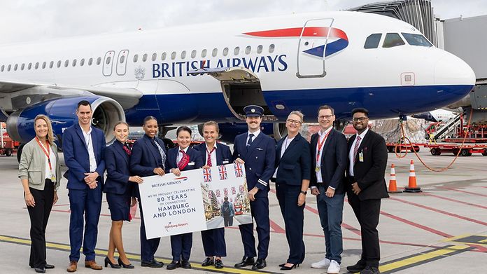 British Airways feiert Jubiläum am Hamburg Airport