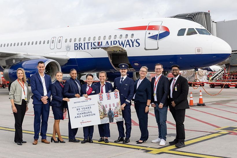 British Airways feiert Jubiläum am Hamburg Airport