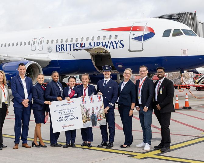 British Airways feiert Jubiläum am Hamburg Airport